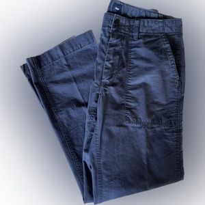 Mens Relaxed Fit Pants Utility Navy 32x32 NICE!